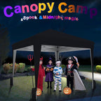 SANWAY 10x10 Pop up Canopy Tent, One-Button, Outdoor Instant Canopy Protable for Events, Camping, Parties, Vendor, Beach Tent - Black