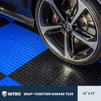IncStores FlooringInc's Nitro 12"x12" Snap-Together Garage Flooring Tiles, Non-Slip Interlocking Plastic Floor Mat, Garage Organization & Storage, Coin Pattern, Sahara Sand, 52 Tiles, 52 Sq/Ft