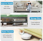 Bed Risers 1 inch, 2 inch, 3 inch, 4 inch Heavy Duty, Adjustable Furniture Riser for Table Desk Couch Sofa Chair Recliner Leg Frame Dorm, Stackable Bed Raisers Blocks (White 12 Pack,1 inch)
