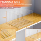 Yieach Clear Acrylic Shelf Dividers for Closet Organization,8 Pack Adjustable Bags,Clutch,Purse Organizer and Storage,Handbag Organizer for Closets,Purse Divider,8.8″ Tall Sweater,Tshirt,Towel Divider