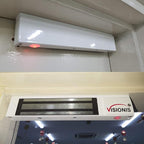 Visionis FPC-5191-WH White 300lbs Indoor Electromagnetic Lock with 300 lbs L and Z Bracket for Inswinging Door