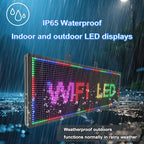 P10 LED Signs, Scrolling Led Programmable Sign Display 39"x14" , Multiple Colors Digital Message Board LED Open Signs For Business, WiFi Control Display Screen Menu Board Custom Banner Word, Outdoor and Indoor