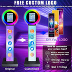 Portable Photo Booth for iPad 10.2in 10.9in 11in 12.9in, Metal Shell Selfie Station photobooth Machine,RGB Ring Light,Free Custom Logo, for Parties,Wedding,Christmas,Exhibition