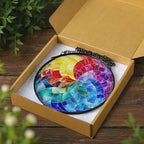 Rainbow Spiral Ornament: Stained Glass Suncatcher, Sun Catchers Indoor Window, Stained Glass Window Hanging, Christmas Ornament, Gifts for Christmas, Mother's Day, Housewarming, Birthday