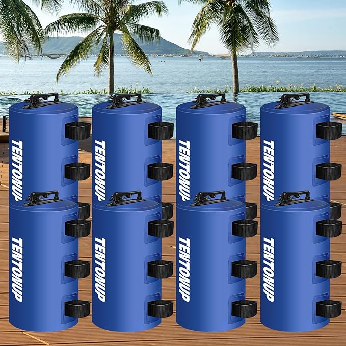 Canopy Water Weights Bag 8PACK, 176 LBS Heavy Duty Tent Water Weights Bag for Pop Up Canopy,Canopies,Tent,Gazebo, Blue