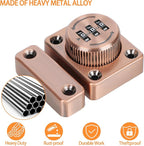 Alise Password Gate Latch Slide Bolt Latches Lock,Safety Double Sided Gate Hardware Locks,MSS002-R Red Antique Copper