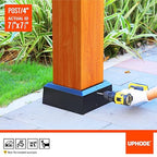 8"x8" (Actual: 7.5"x7.5") Deck Post Base Cover Split, Aluminum Post Base Trim Skirt Decorative Black 2Pack