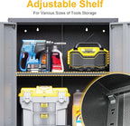 Metal Wall Mounted Cabinet with 2 Lockable Doors & Adjustable Shelf, Hanging Garage Storage Cabinet, Floating Upper Tool Cabinets for Shop, Kitchen, Bathroom (Grey, 30''W x 12''D x 30''H)