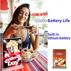 A4 Size Tabletop LED Sign Holder, Brightness Adjustable Desktop Advertising Light Box, Charged via USB, Durable Light up Menu Holder for Restaurants, Bars, Hotels, Stores, Offices, Wedding