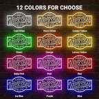 Custom Neon Bar Sign, Personalized Whiskey LED Light for Home Bars, Speakeasy Man Cave Décor Beer Established Year Gifts for Men Dad Husband Whiskey Lovers