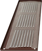 Repa Market 12x4 Inch Air Vent Cover/Brown Galvanized Steel Louvered Grill Cover with Mesh Screen/Wall or Ceiling Vent/Durable Flush Mount HVAC Register for Indoor and Outdoor Ventilation