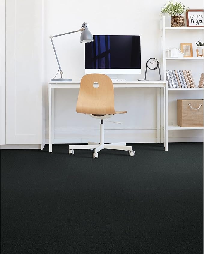 Mohawk Advance 24" x 24" Berber (Loop pile), 0.11" Pile Height, Carpet Tile, Nylon Fiber, Carbon Color, (24 Tiles), (96 sqft/carton)