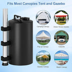 Canopy Water Weights Bag, 88 lb Tent 4 Leg Weights Bag, Portable 10L Water Bag Windproof Fixed Canopy Weights Bag, for Outdoor Pop Up Tent, Canopies, Gazebo, Shelter, 4 Pack (10L Black)