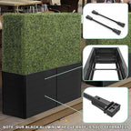 SunnyRoyal 72" Wx18 Hx6 D Artificial Boxwood Hedge Wall for Indoor and Outdoor Lifelike Greenery Privacy Screen for Patio Balcony Garden Office Party