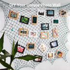 2 Pack Fish Net Decorations - 80x40 Inch Aqua Fishing Net Decor for Under The Sea Hawaiian Beach Themed Party, 3mm Thick Natural Cotton Versatile Nautical Netting for Party Wall Table Ceiling Decor