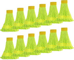 Matthew Cleaning Microfiber String Mop Heavy Duty Commercial Wet Mop Head Replacement,Excellent Absorbency,Premium Launderability,Reusable for Home,Commercial and Industrial Use(Green,12Pack)
