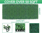 Artificial Boxwood Roll Panels,60"x 120"(50 sq.ft) UV-Anti Faux Ivy Leaves Privacy Fence Screen Grass Wall Roll Panels for Indoor Home Decor and Outdoor Garden Backyard