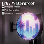 P2.5 Outdoor Round LED Store Sign Programmable, Wall Mount Single-Sided Full Color Custom Logo Signs Digital Display, Scrolling Text, Image, Video Signage Board for Business Restaurant 20"