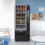 KoolMore Refrigerated Snack Vending Machine with 36 Slots Featuring a Credit Card Reader and Coin/Bill Acceptor in Black (KM-VMR-30-BCR)