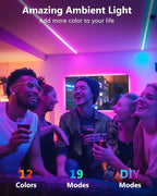 HitLights LED Strip Lights 3 Pre-Cut 12Inch/36Inch LED Light Strip Flexible Color Changing 5050 LED Accent Kit with RF Remote, Power Supply, and Connectors for TV, Home, DIY Decoration