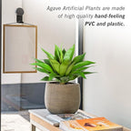 Artificial Agave Plants,Large UV Resistant Fake Agave Planters for Indoor and Outdoor Decorating Artificial Plants for Outdoors Plants(2Pack, 22")