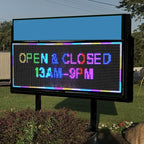 XSGD P10 Programmable Scrolling LED Sign Welcome Led Signs, Outdoor IP65 Waterproof Open Signs for Business, Customizable RGB Fullcolor Led Display, Digital Message Board for Advertising Store Restaurants