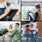 CTA Digital Premium Kiosk Floor Stand - Locking Floor Stand Kiosk - iPad 7th/8th/9th Gen 10.2" - Pro 11", 5th & 6th Gen, Surface Go, Galaxy Tab S5E & More (PAD-PARAF)