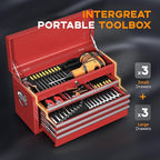INTERGREAT Tool Chest Cabinet,8-Drawer Rolling Tool Chest with Detachable Top Tool Box, Tool Chests with Universal Lockable Wheels, Metal Tool Cart for Garage, Workshop, Barbershop(Red)