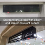 Visionis VS-VISML600LED-BL Indoor 600lbs Black Electromagnetic Lock with LED Sensor for Door Access Control
