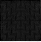 Playsafer Herringbone Rubber Interlocking Tiles | 16 X 16 | Easy Install for Indoor and Outdoor Use (Black, 4 Tiles)