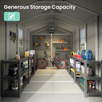 UDPATIO Outdoor Shed 7.5x10.7 FT, Plastic Storage Shed for Bike, Garbage Can, Tool, Outside Sheds & Resin Shed with Lockable Door for Backyard, Patio, Lawn, Standstone