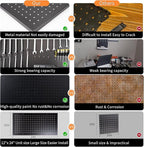 Peg Board for Wall 48x24 inch with 63 Pcs Hooks Accessories, Garage Storage Black Pegboard Wall Organizer, Metal Pegboard Panels with Hooks, Modular Mounted Control Peg Board Tool Organization