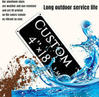 Custom Sign, Custom Indoor/Outdoor Decorative Sign，Aluminum Weatherproof Metal Sign Multiple Sizes, Ccustomized outdoor signs, Business, Workplace, office, Home, Delivery Signs(4 * 18 Inch)
