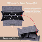 Doxo Purse Organizer Insert for Handbags, Felt Purse Organizer for Purse with 2 Sizes, Tote Bag Insert Compatible with D Large Book Tote Bags & Lv Onthego GM and More (Grey-With Cover)