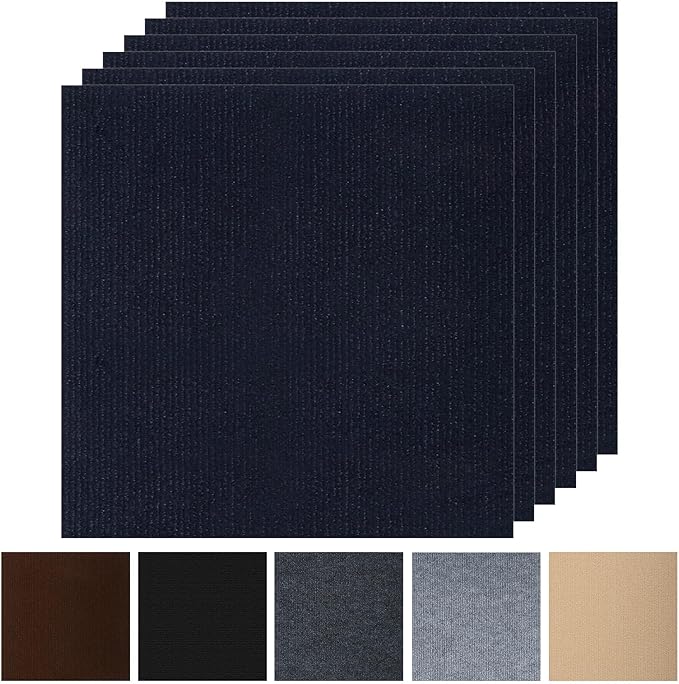 Peel and Stick Carpet Squares 24" x 24", Self Adhesive Non-Slip Carpet Tiles, Peel and Stick Soft Padded Carpet Tiles for Kitchen Bedrooms Indoor Outdoor(10 Tiles/40 sq ft)