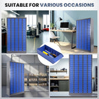 100-Drawer - Nut and Bolt Organizer | Stainless Steel Part Storage Cabinet | Shelves & Labels | Each Drawer 3.9" D x 7.8W x 2" H | Durable Hardware Storage for Small Parts/Tool (Classroom, Home)