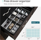 LINSY HOME 7 Drawers Dresser for Bedroom, Wood Bedroom Dressers Modern Drawer Chest, 7 Chest of Drawer, Tall Dresser for Closet, Dressers Organizer for Living Room, Closet, Hallway