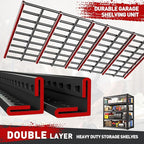 REIBII Garage Shelving 3000LBS, Heavy Duty Storage Shelves, Adjustable Industrial Metal Shelving Unit for Garage, Basement, Pantry, Warehouse,Commercial, 36" W x 16" D x 72" H, 3 Pack