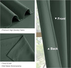 PONY DANCE Dark Green Blackout Cafe Curtains 24 inch Long, Thermal Insulated Small Window Curtains for RV Camper, Privacy Basement Short Drapes, W 29 x L 24 inches, 2 Panels Set
