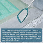 POOLWHALE Upgrades Swimming Pool Leaf Net Skimmer Rake with Adjustable Aluminum Pole and Nylon Medium Fine Mesh for Cleaning Swimming Pools, Hot Tubs, Spas and Fountains