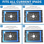 Mount-It! Anti-Theft Tablet Kiosk Wall Mount Compatible with iPad 10, 9, 8, Pro 10.5, Air 10.5, Locking Kiosk for iPad, Low-Profile Steel Security Tablet Wall Mount, Black