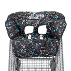 Premium Shopping Cart Cover & High Chair Cover, Easy Install, Harness System, Soft Comfort Cushioning, Universal Size (Black)