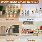 Large Acrylic Display Risers, 2 Set - 10 Pack Collectibles Display Shelf, Acrylic Risers Display Stands for Show Figures, Cupcake, Perfume, Jewelry, Toys(12.4”L~12”L~11.6”L~11.2”L~10.8”L)