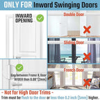 5PACK Home Security Door Reinforcement Lock Childproof, Add High Security to Home Prevent Unauthorized Entry, Aluminum Construction Finish, Frame Lock, Silver