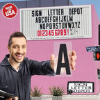 6" on 6 7/8 inch Flexible Marquee Sign Letters for Portable Roadside Signs & Reader Boards, Flexible Letters for Marquee Sign