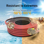 25FT 14/3 Gauge Heavy Duty Outdoor Extension Cord Waterproof with Locking LED Lighted Plugs, SJEOW All-Weather Jacket (-50°C to 105°C), 15amp 1875W, 3 Prong, ETL Certified