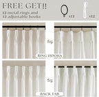 102 Inch Long Curtains Extra Wide 70 Inch Width Pinch Pleat Linen Curtains for Living Room Cream Light Filtering Privacy Pleated Hooks Rings Back Tab for Sliding Door 1 Panel