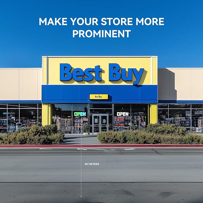 25" X 8" Open Sign, Ultra Bright Large LED Open Signs for Business with APP and Remote Control, Timer, Custom 16 million colors, for Storefronts, Restaurants, Bars, Salons, Cafes