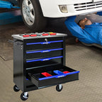 5 Drawers Rolling Tool Box on Wheels, Multifunctional Tool Chest Cabinet with Lock, Drawers Rolling Tool Cart Trolley Organizer Tool Storage Case for Garage,Warehouse - DIY Interconnectable