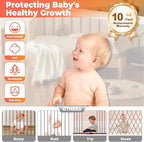 Retractable Baby Gates for Stairs, 55" Wide Retractable Dog Gate Pet Gate, 34" Extra Tall Child Safety Gate Toddler Mesh Gate with Support Rods for Doorways, Hallways, Deck, Porch, Indoor, Outdoor